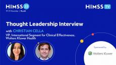 Lisa Rice-Duek (HIMSS) and Christian Cella (Wolters Kluwer Health)